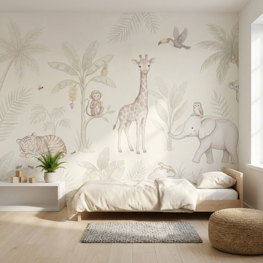 White Background Wallpaper Neutral Minimal Wall Mural