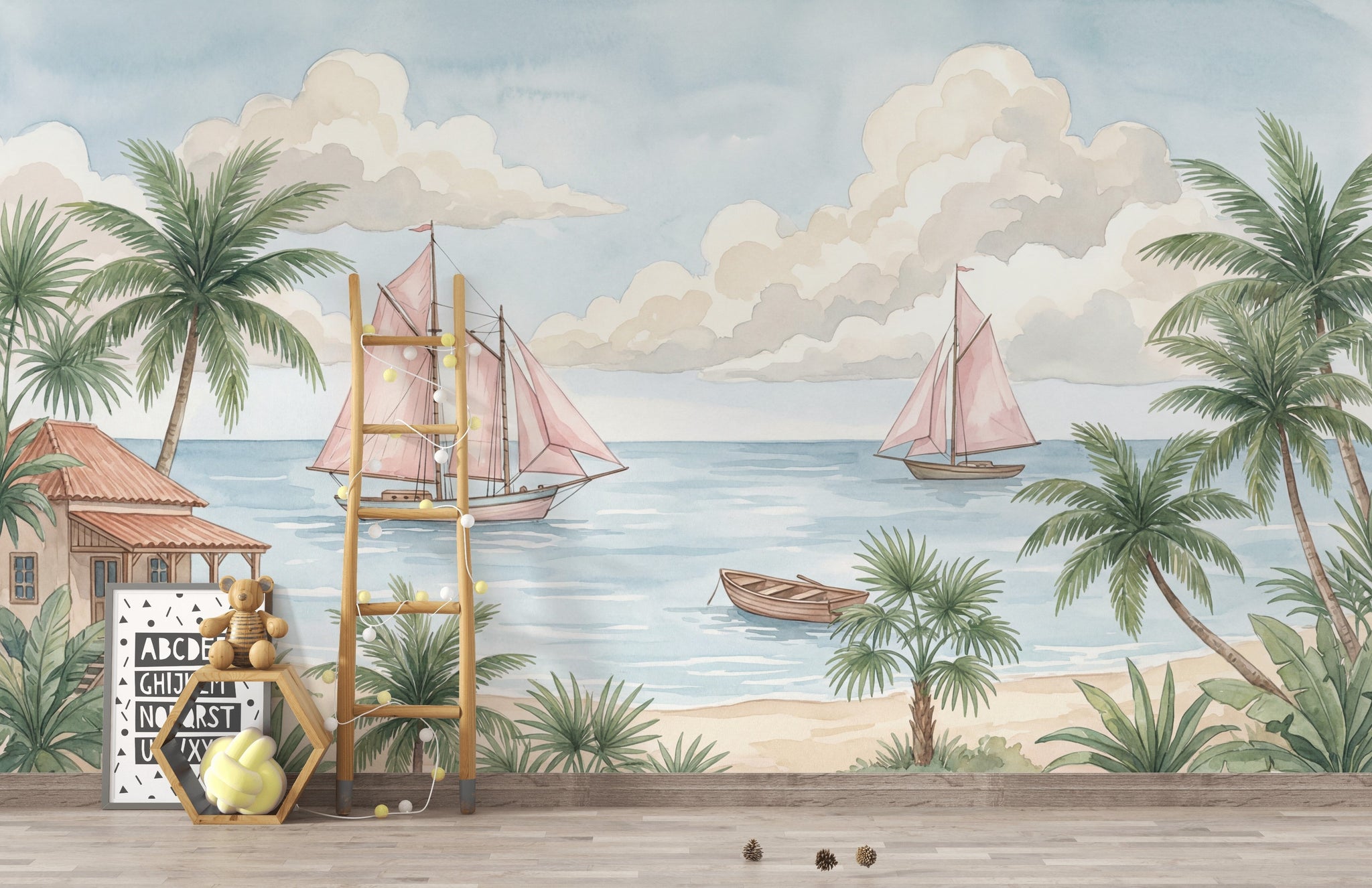 Tropical Beach Wallpaper Island Coast Seaside Escape Wall Mural