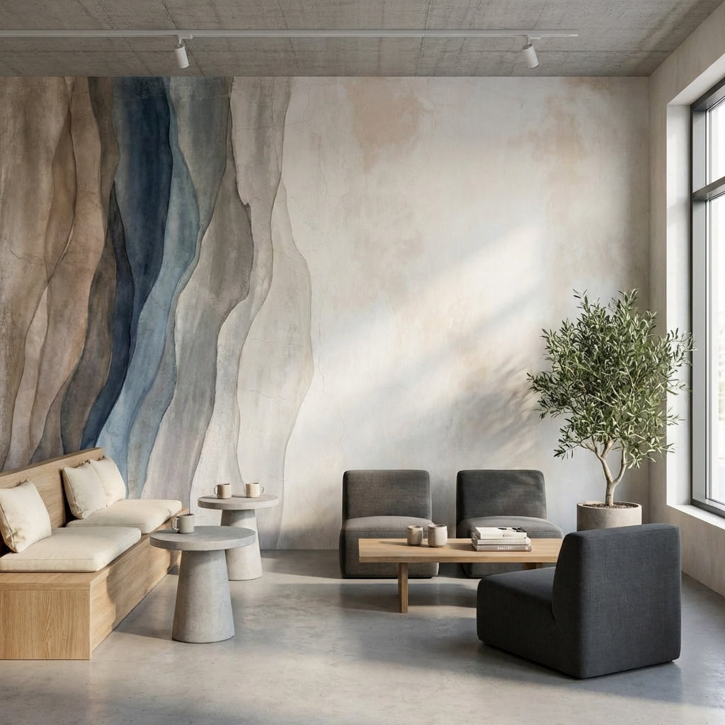 Concrete Texture Wallpaper Cement Finish Industrial Surface Wall Mural