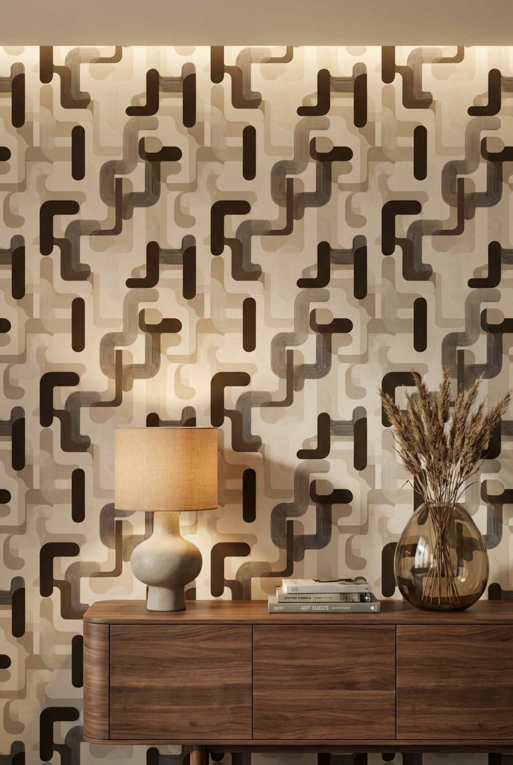 White Background Wallpaper Mid Century Modern White Background Decorative Mural