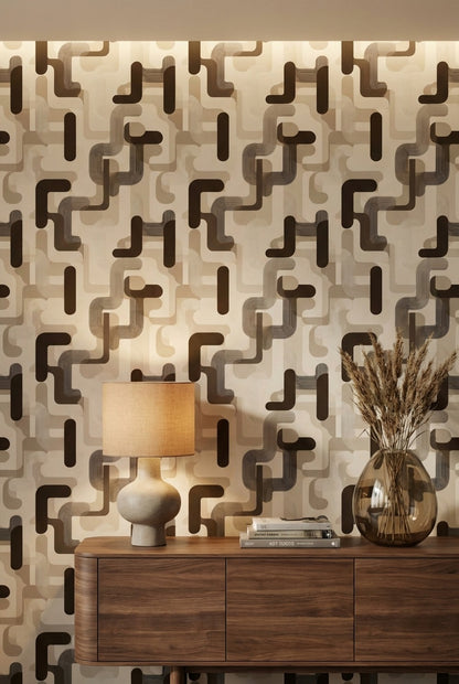 White Background Wallpaper Mid Century Modern White Background Decorative Mural
