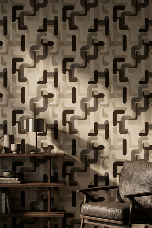 White Background Wallpaper Mid Century Modern White Background Decorative Mural
