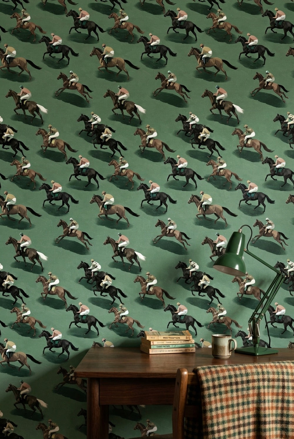 Horse Racing Wallpaper Jockeys Equestrian Removable Wall Decor