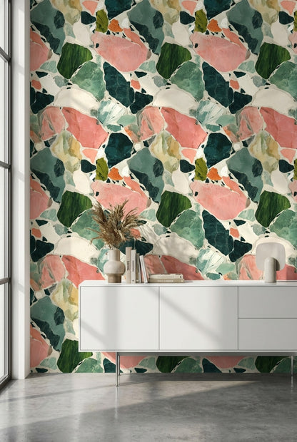 Terrazzo Wallpaper Marble Abstract Mosaic Decorative Mural