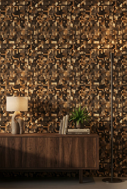 Pixelated Wallpaper Geometric Mosaic Decorative Mural
