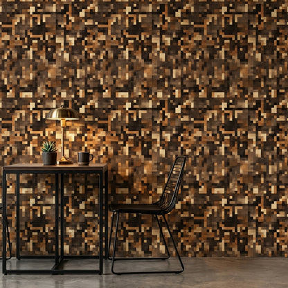 Pixelated Wallpaper Geometric Mosaic Decorative Mural