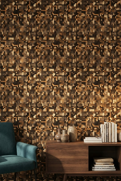 Pixelated Wallpaper Geometric Mosaic Decorative Mural