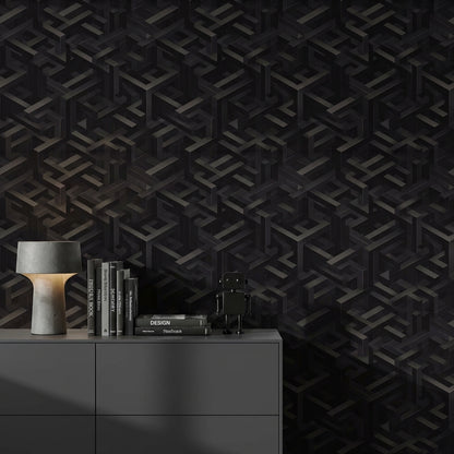 3D Illusion Wallpaper Maze Removable Architectural Wall Art