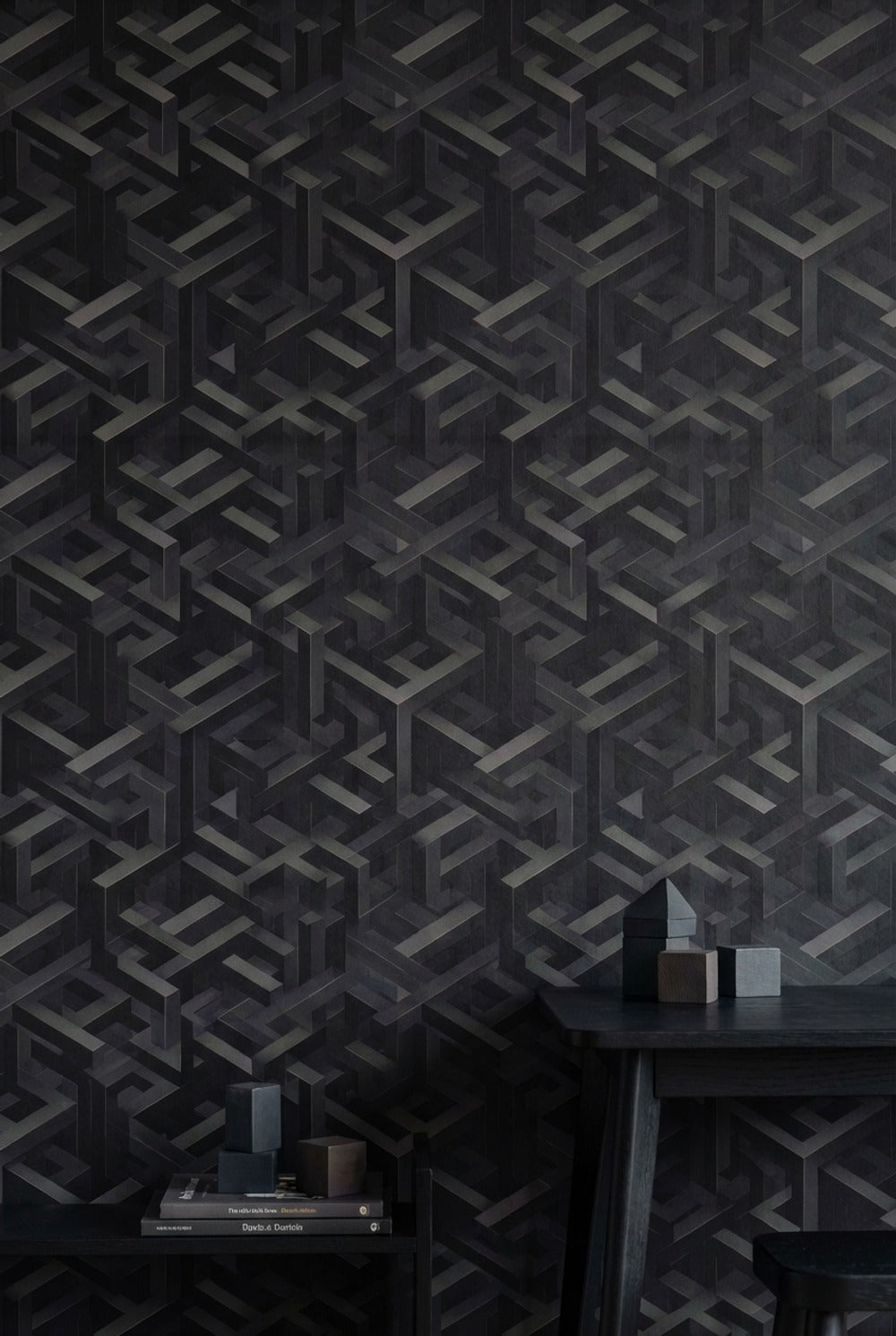 3D Illusion Wallpaper Maze Removable Architectural Wall Art