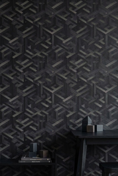 3D Illusion Wallpaper Maze Removable Architectural Wall Art