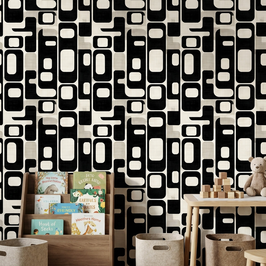 Mid Century Modern Wallpaper Geometric Modern Decorative Mural