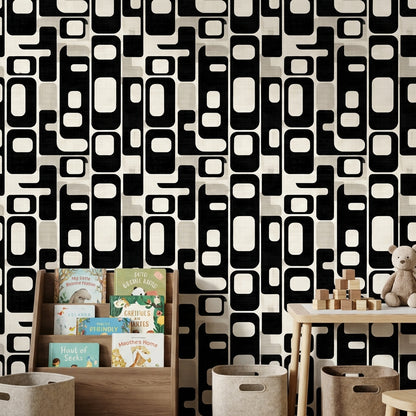 Mid Century Modern Wallpaper Geometric Modern Decorative Mural