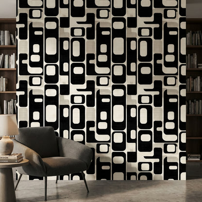 Mid Century Modern Wallpaper Geometric Modern Decorative Mural