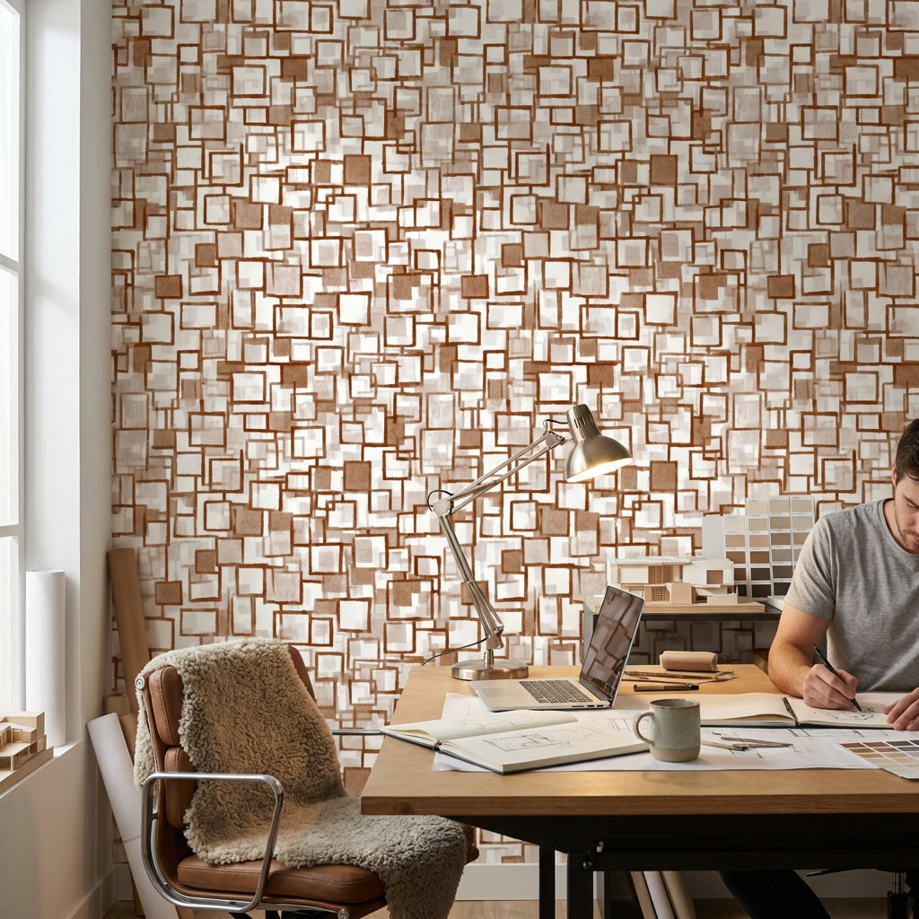 Watercolor Texture Wallpaper Mid Century Modern Removable Wall Decor