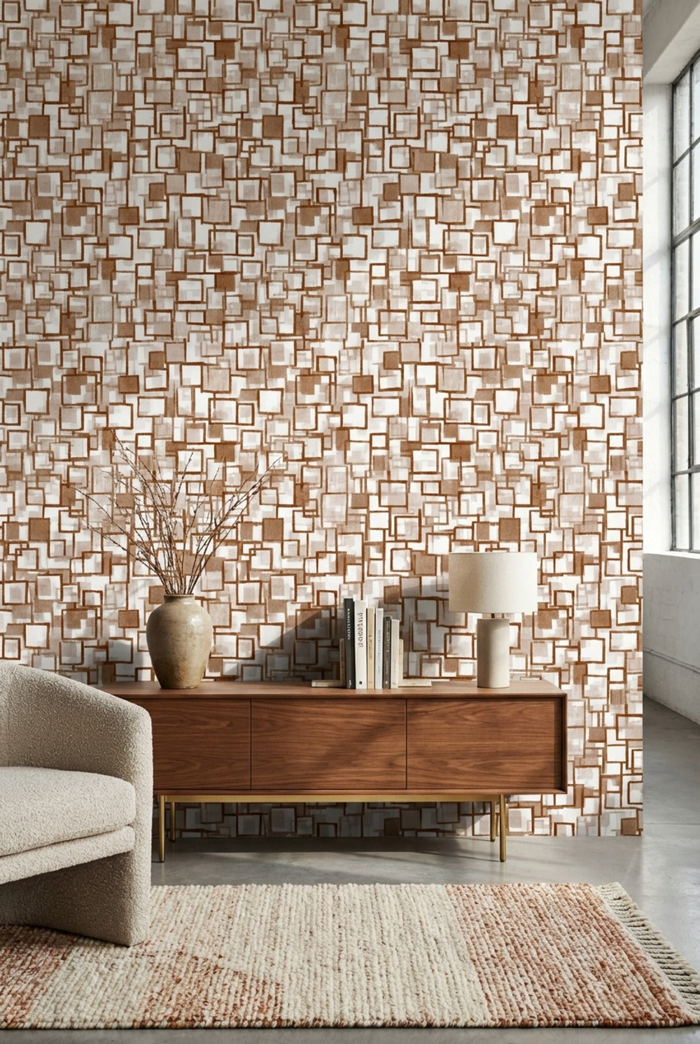 Watercolor Texture Wallpaper Mid Century Modern Removable Wall Decor
