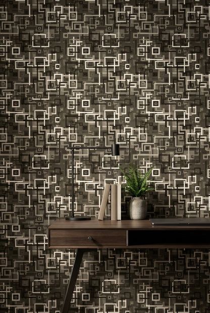 Mid-Century Modern Wallpaper Modern Geometric Removable Abstract Wall Art