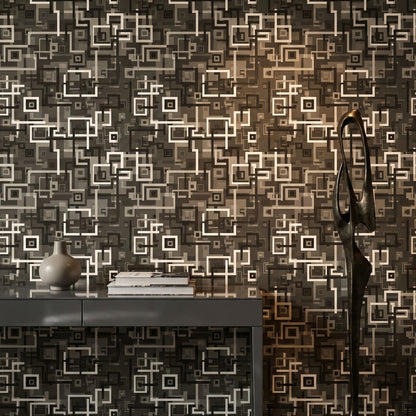 Mid-Century Modern Wallpaper Modern Geometric Removable Abstract Wall Art