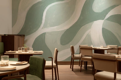 Shades Of Green Wallpaper Modern Abstract Wall Art
