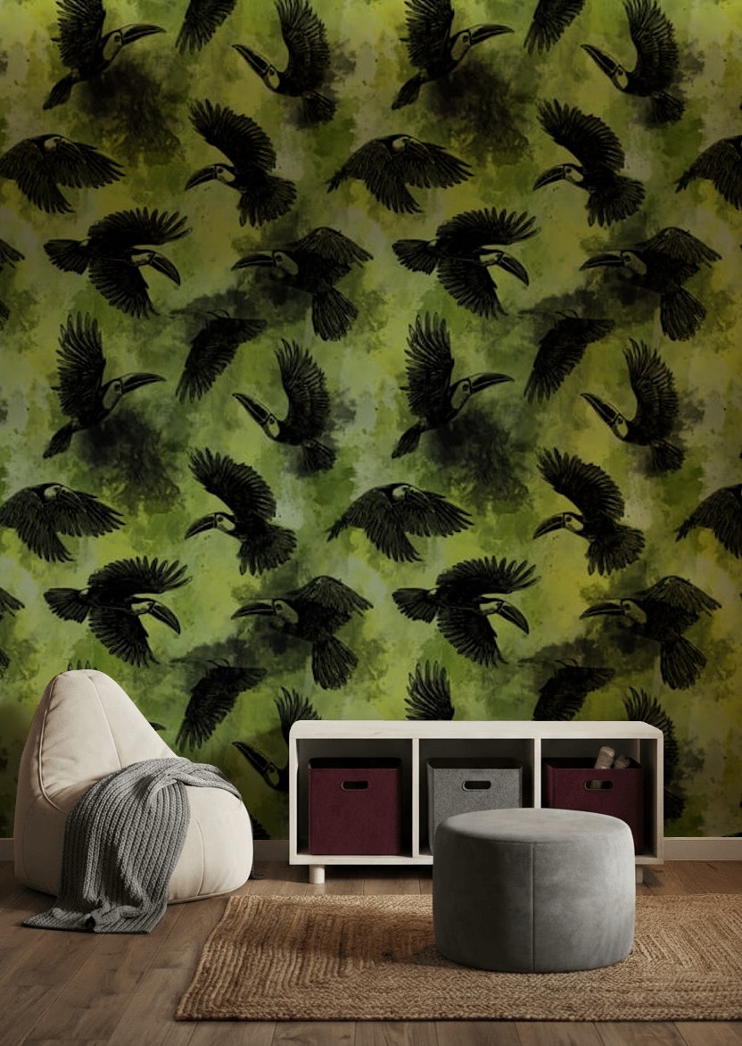 Tropical Birds Wallpaper Toucan Birds Exotic Birds Decorative Mural