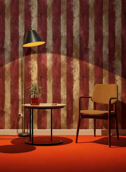 Vertical Stripes Wallpaper Distressed Texture Abstract Stripe Wallpaper Decorative Mural