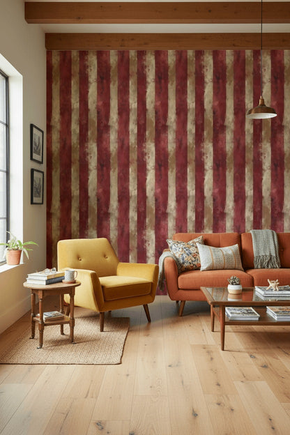 Vertical Stripes Wallpaper Distressed Texture Abstract Stripe Wallpaper Decorative Mural