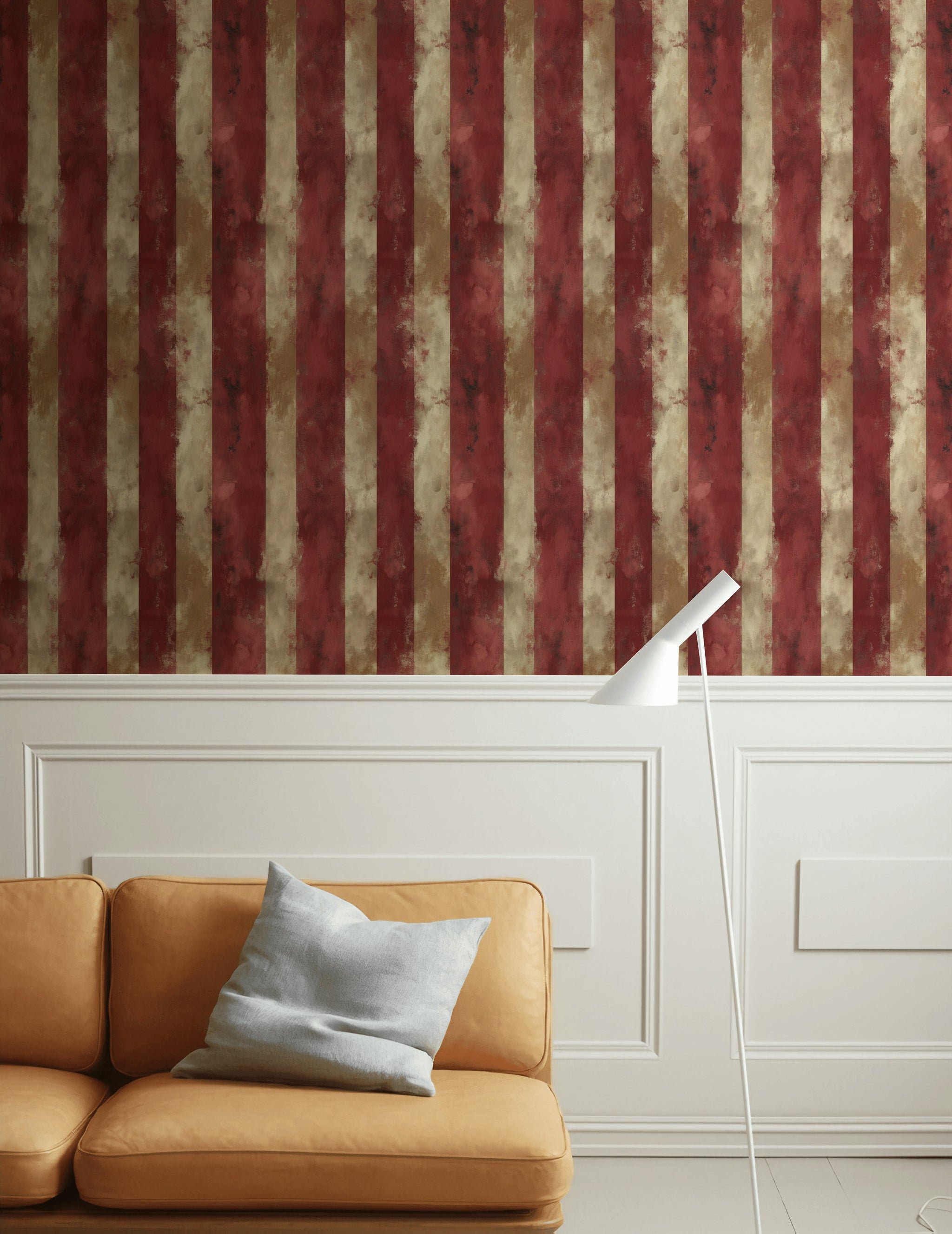 Vertical Stripes Wallpaper Distressed Texture Abstract Stripe Wallpaper Decorative Mural