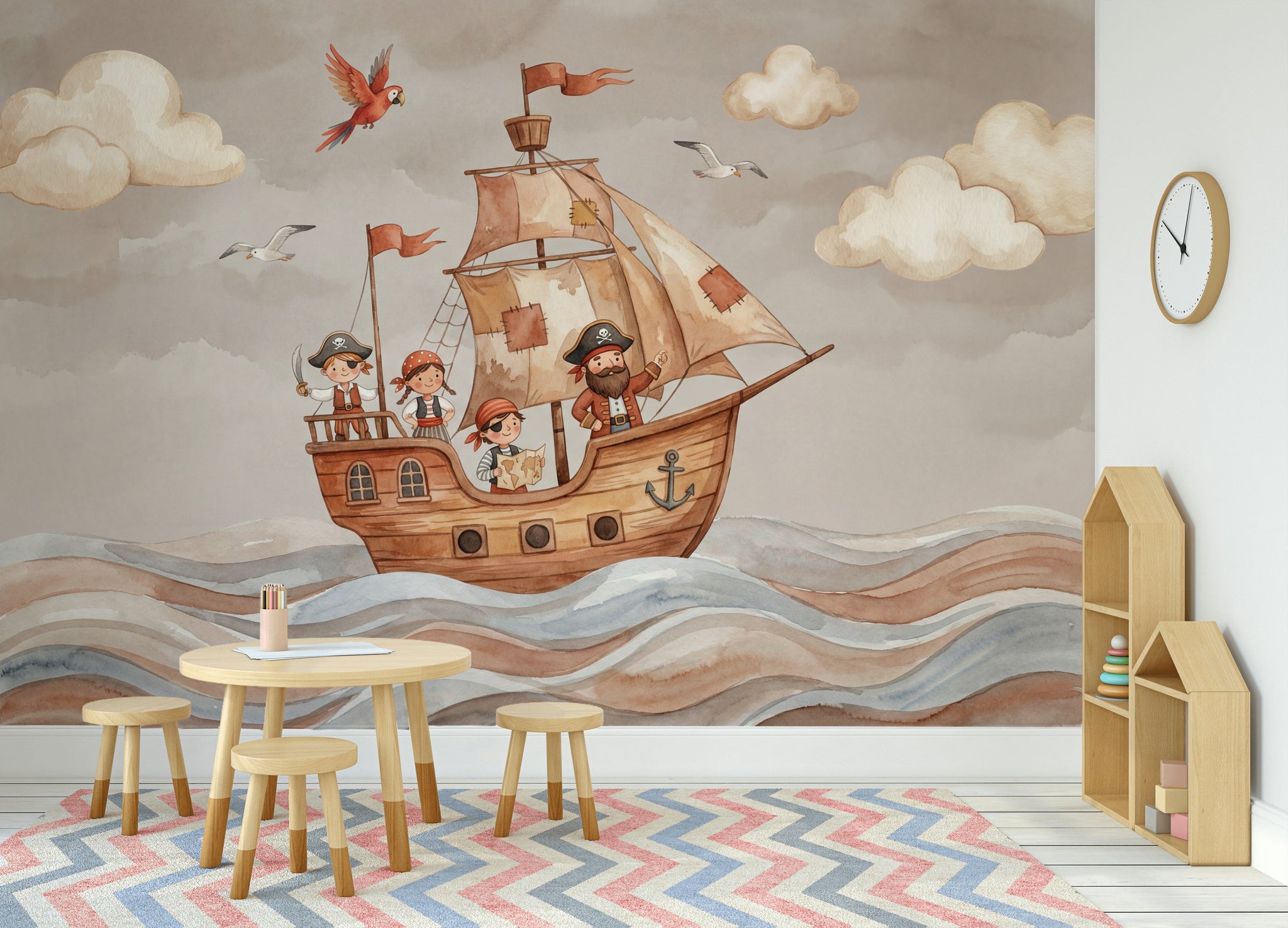 Pirate Wallpaper Ship Nautical Removable Wall Decor