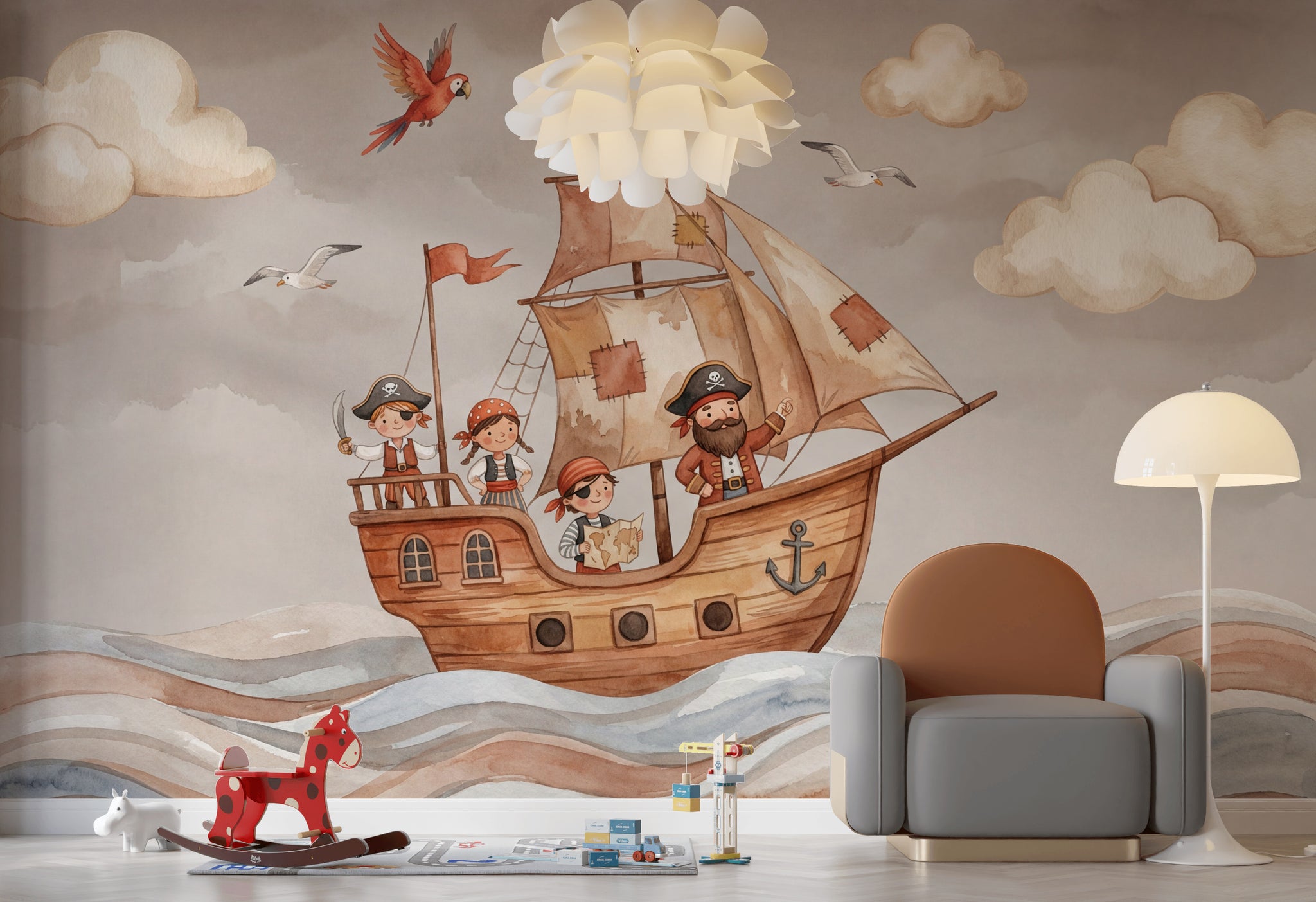 Pirate Wallpaper Ship Nautical Removable Wall Decor