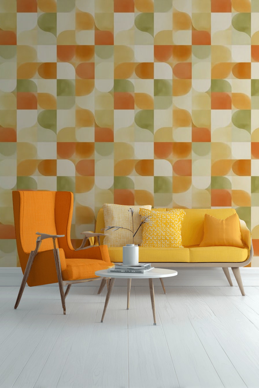Mid Century Modern Wallpaper Mid Century Modern Mid Century Modern Decorative Mural