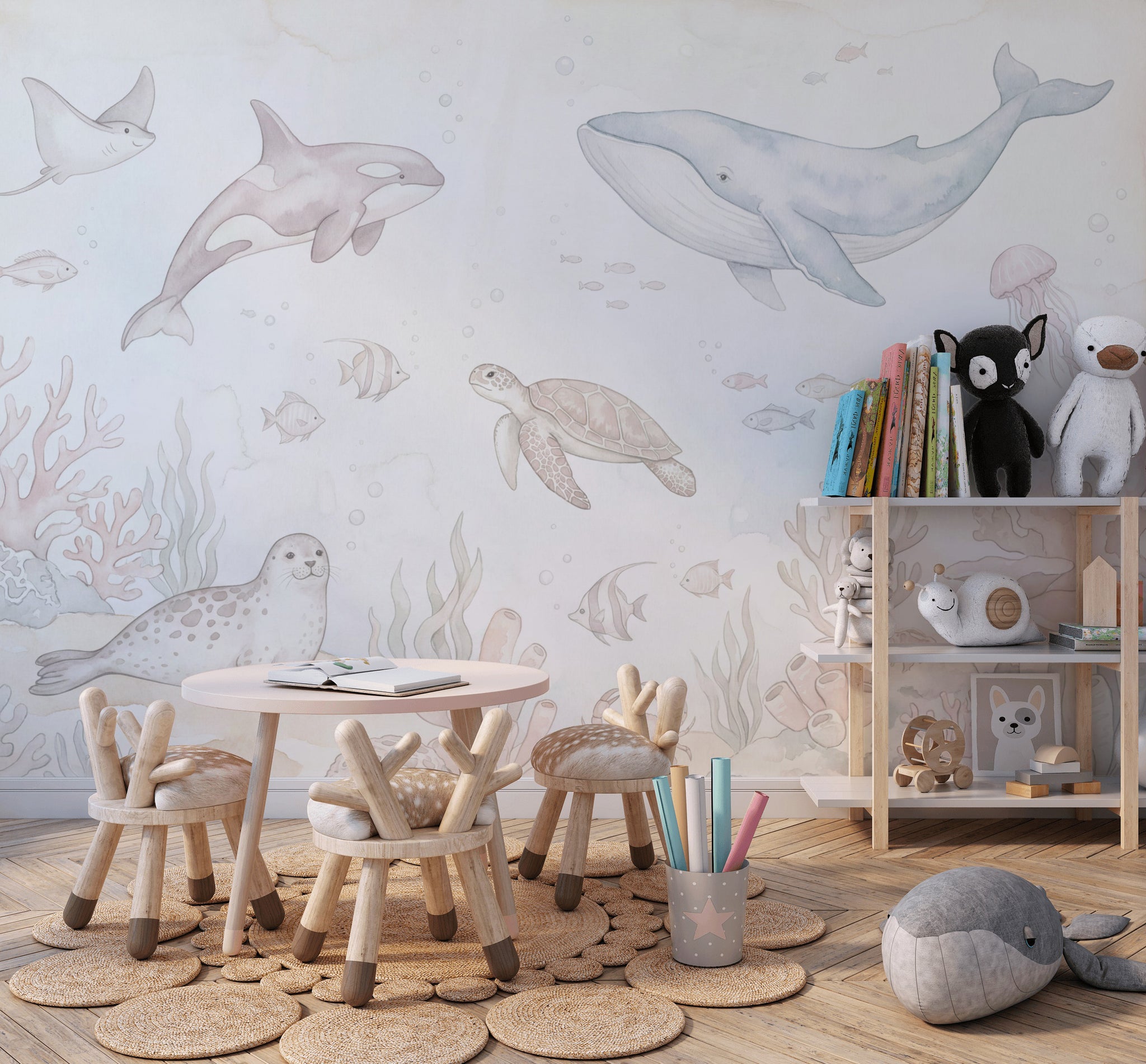 Marine Life Wallpaper Ocean Sea Animals Wall Mural