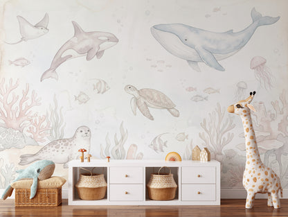 Marine Life Wallpaper Ocean Sea Animals Wall Mural