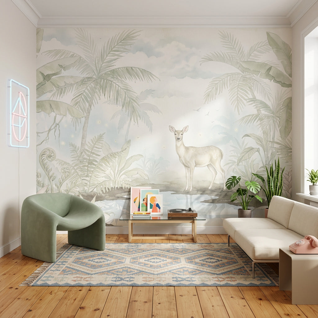 Cloudy Sky Wallpaper Overcast Removable Misty Wall Decor
