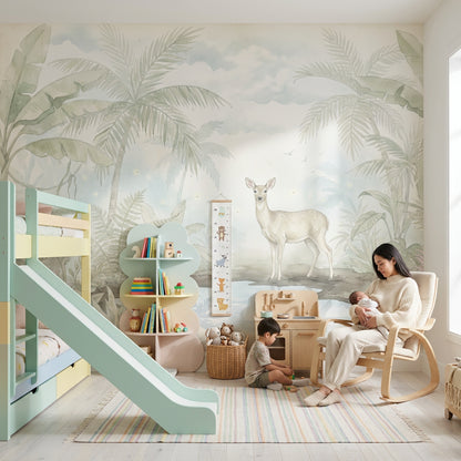 Cloudy Sky Wallpaper Overcast Removable Misty Wall Decor