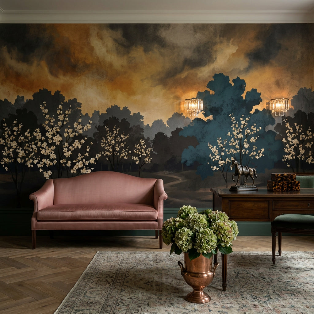 Cloudy Sky Wallpaper Overcast Removable Stormy Wall Decor