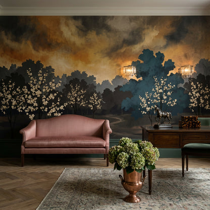 Cloudy Sky Wallpaper Overcast Removable Stormy Wall Decor