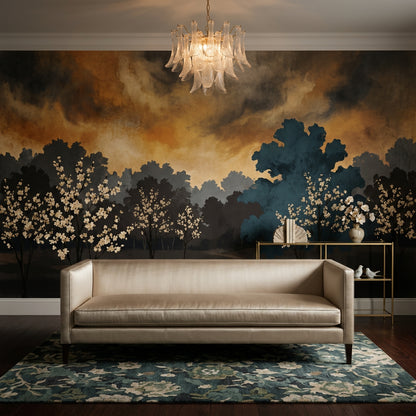 Cloudy Sky Wallpaper Overcast Removable Stormy Wall Decor