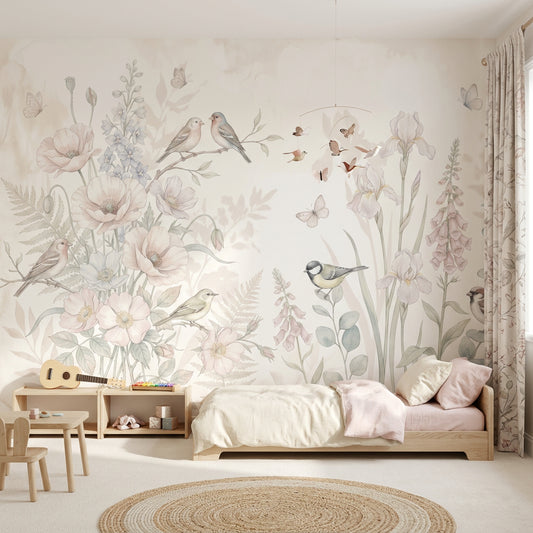 White Background Wallpaper Paper Texture Removable Muted Green Wall Decor