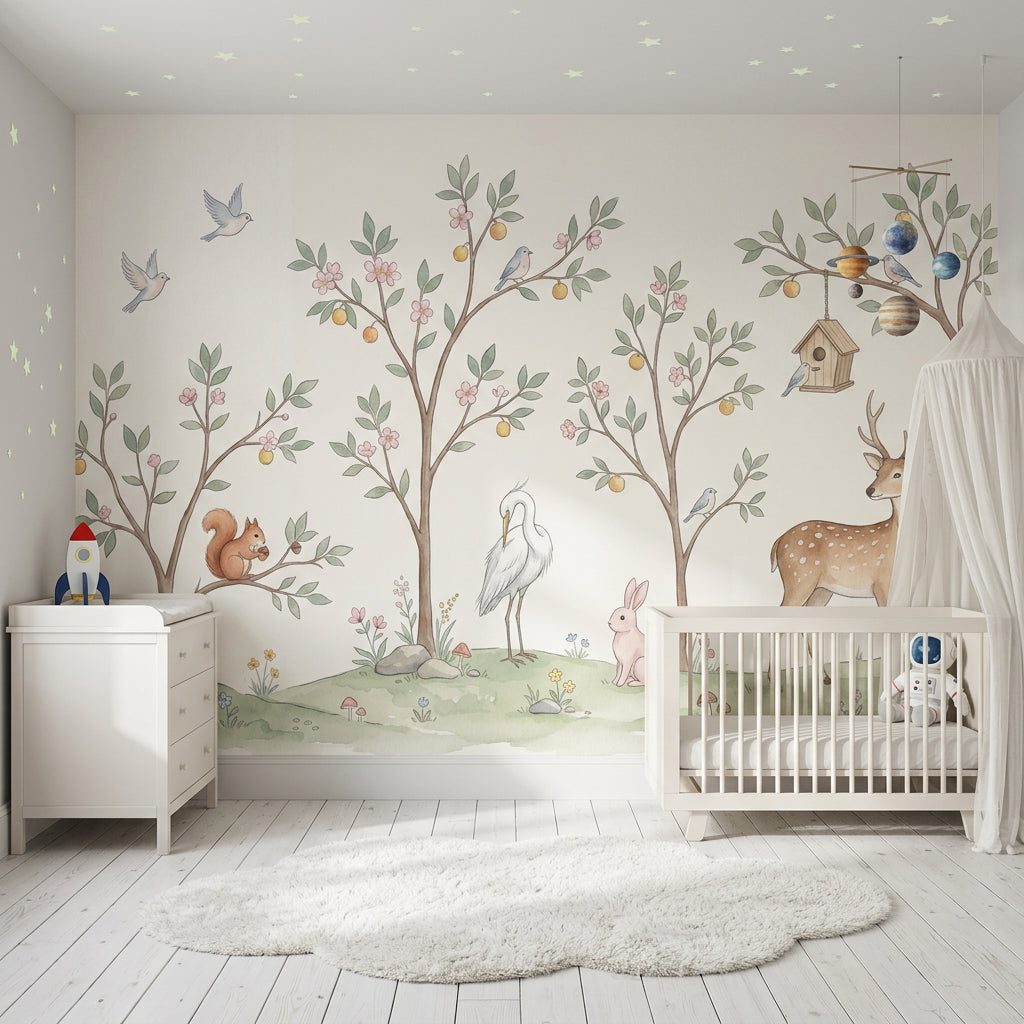 White Background Wallpaper Ivory Cream Wall Mural