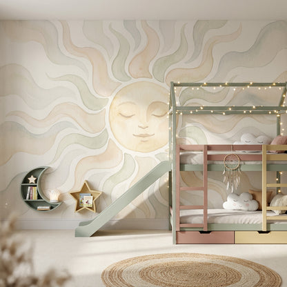 Watercolor Texture Wallpaper Textured Wash Removable Pastel Sun Wall Decor