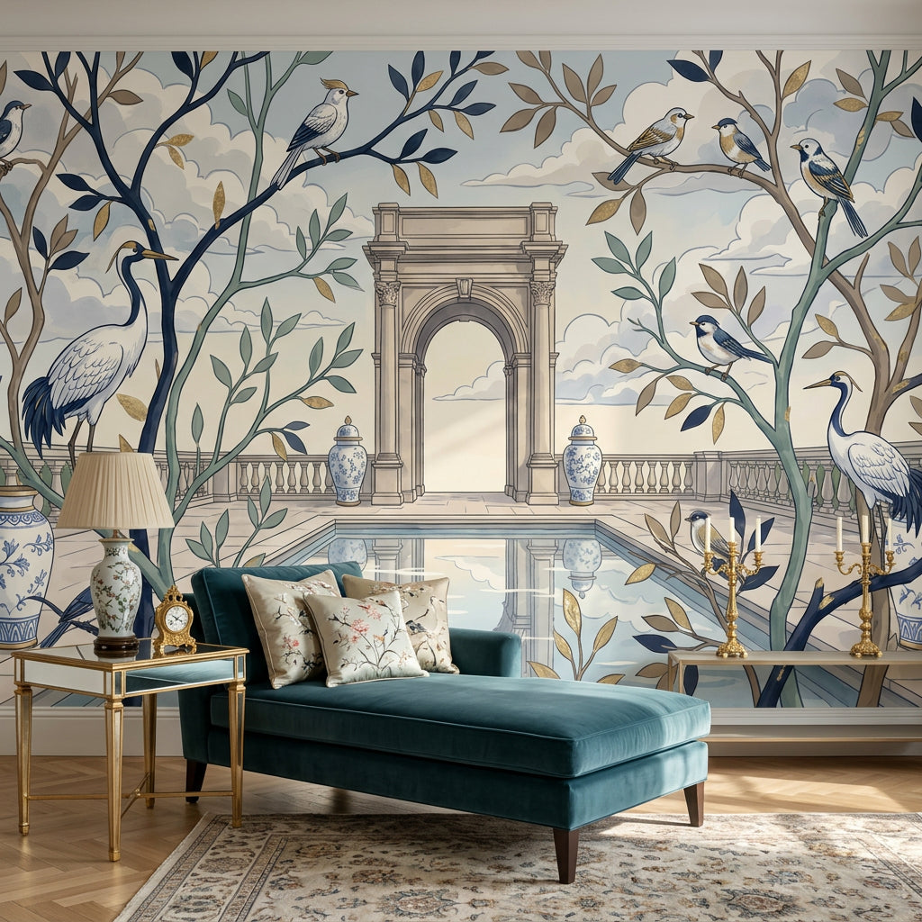 Cloudy Sky Wallpaper Overcast Gray Removable Wall Decor