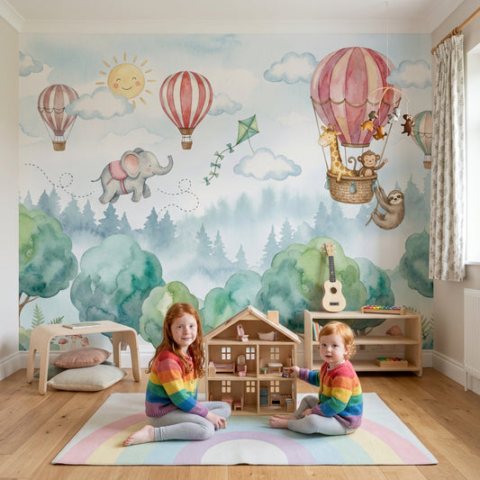 Misty Forest Wallpaper Woodland Removable Nursery Wall Decor