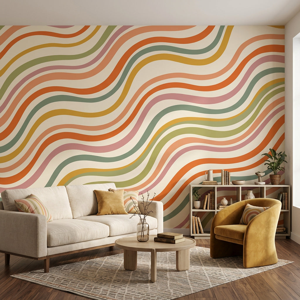 Mid Century Modern Wallpaper Retro Vintage Wall Mural