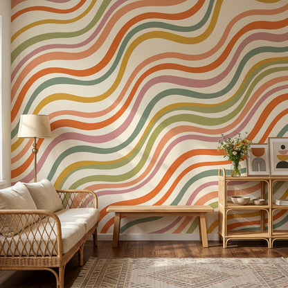 Mid Century Modern Wallpaper Retro Vintage Wall Mural