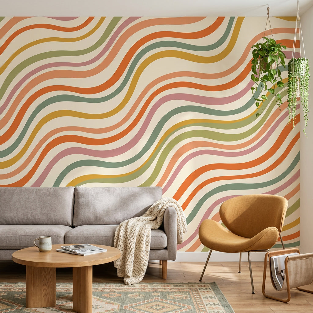 Mid Century Modern Wallpaper Retro Vintage Wall Mural