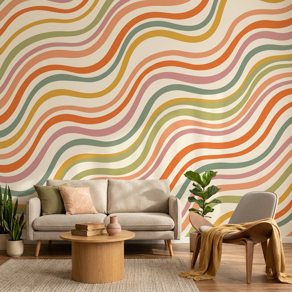 Mid Century Modern Wallpaper Retro Vintage Wall Mural