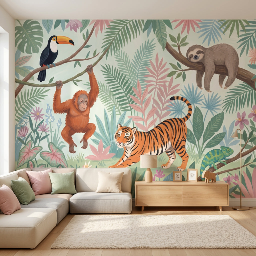 Jungle Vibe Wallpaper Tropical Safari Wall Mural