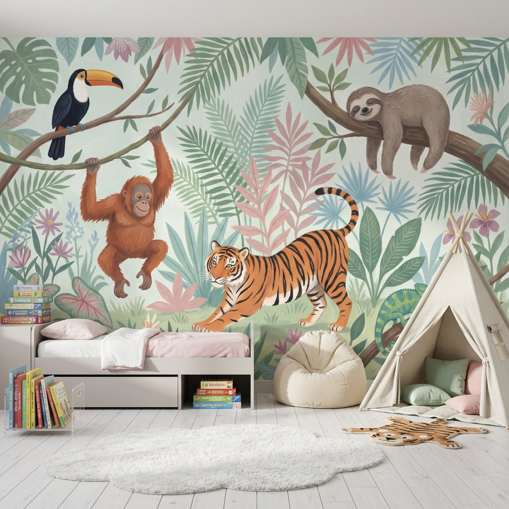 Jungle Vibe Wallpaper Tropical Safari Wall Mural