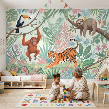 Jungle Vibe Wallpaper Tropical Safari Wall Mural