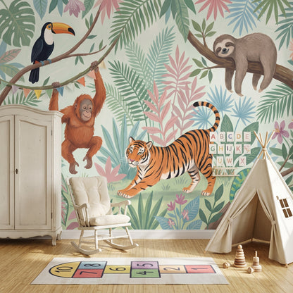 Jungle Vibe Wallpaper Tropical Safari Wall Mural