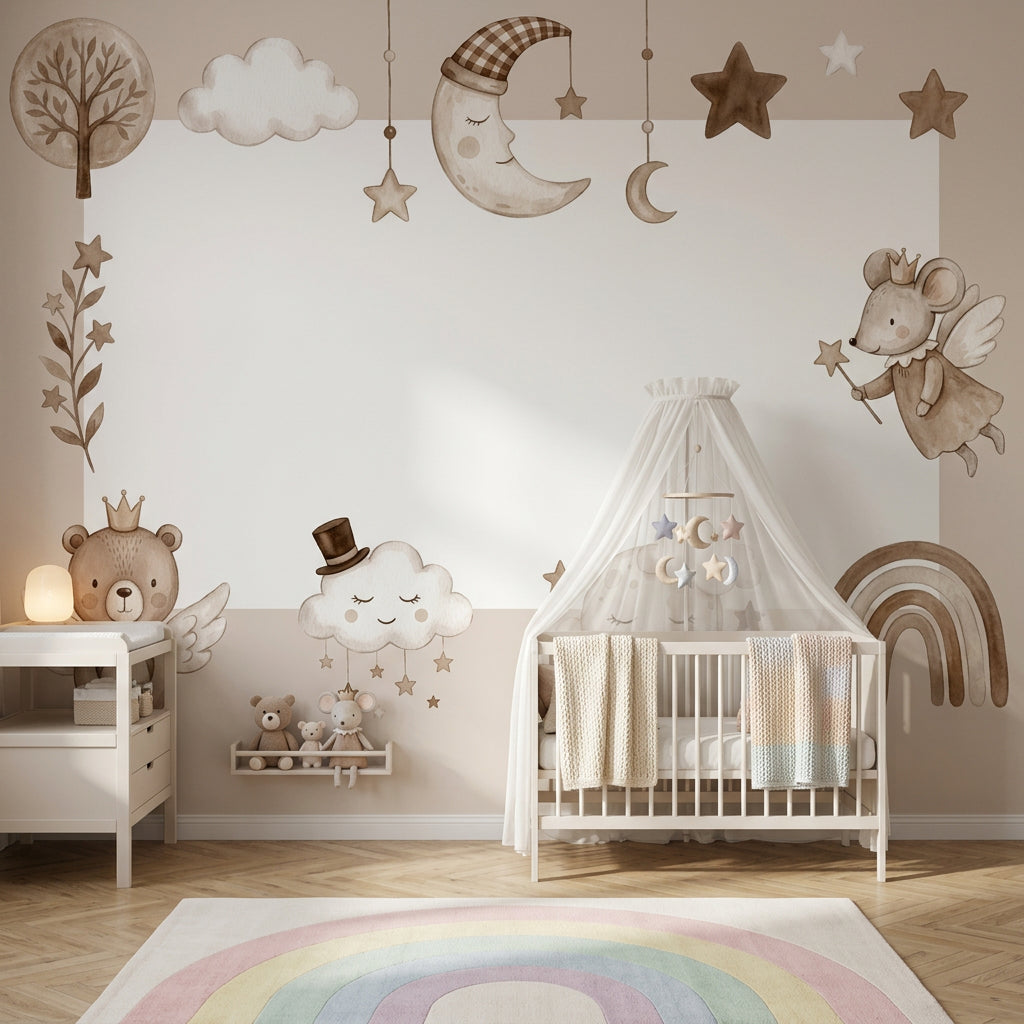 Tree Silhouette Wallpaper Woodland Nursery Wall Mural